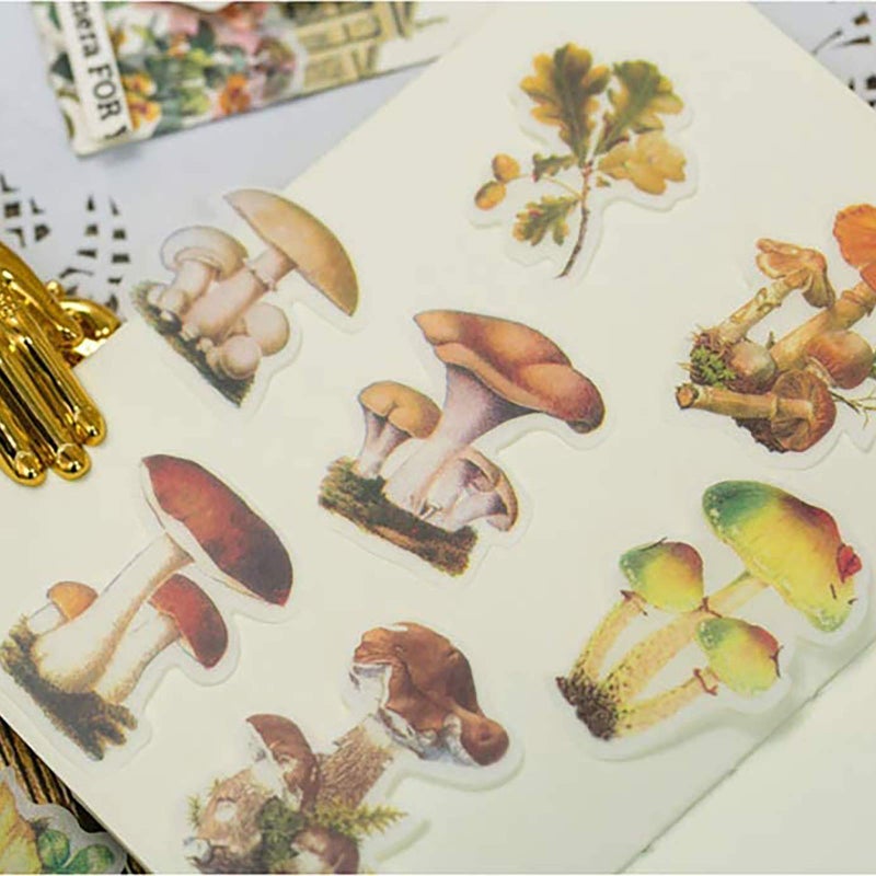 Doraking 60PCS Mushroom Laptop Stickers Decals, Doraking DIY Mushroom Plants Decoration Stickers Decals for Windows, Refrigerator, Decoration (Mushroom Collection, 60PCS/Pack) - Image 3